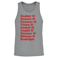 Reindeer Names — Christmas Unisex Tank Top - Sport Grey – 2