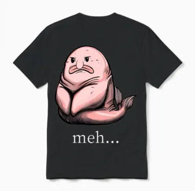 Funny Blobfish Unisex T-Shirt - Black
