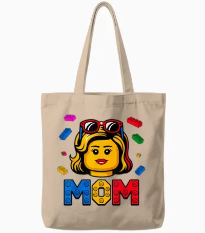 Family Mom Master Builder Building Bricks Blocks Mothers Day Tote Bags - Natural
