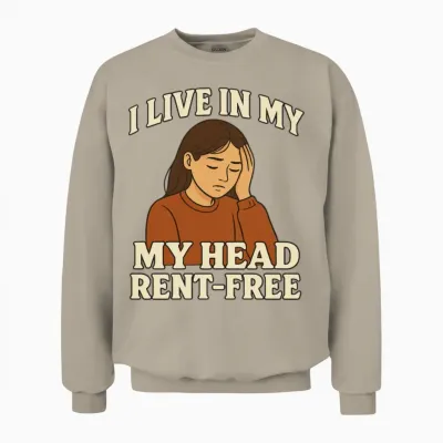 Head Rent-Free: Reflective Mood Unisex Sweatshirt - Sand