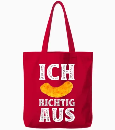 Ich Flip Richtig Aus Erdnussflip Tote Bags - Red