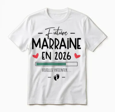 Future Godmother in 2026 - Announcement Pregnancy First Unisex T-Shirt - White