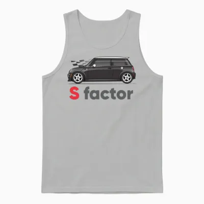 S Factor Black Unisex Tank Top - Ash