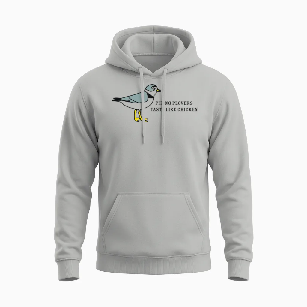Piping Plovers Taste Like Chicken, 3-Color Unisex Hoodie in Ash
