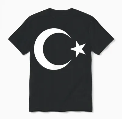 Türkei T-Shirt Türkische Flagge Türkisch Bayragi, Ay Yildiz Unisex T-Shirt - Black