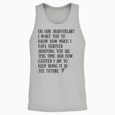 Funny Wedding Anniversary Unisex Tank Top - Ash