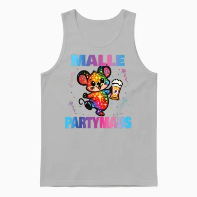 Malle Party Gruppenshirt Mallorca Outfit Damen Herren Party Unisex Tank Top - Ash