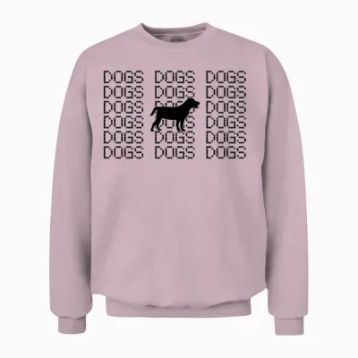 Dogs Unisex Sweatshirt - Light Pink