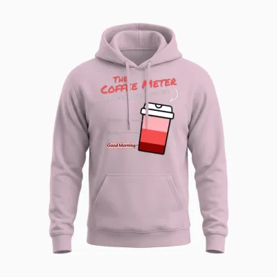 The Coffee Meter Unisex Hoodie - Light Pink