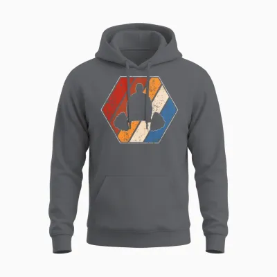 Gym Retro Unisex Hoodie - Charcoal