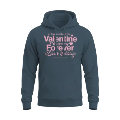 Valentine Forever Love Story Cute Couples Product Unisex Hoodie - Dark Heather
