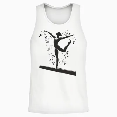 Gymnast Balance Beam Artistic Gymnastics Unisex Tank Top - White