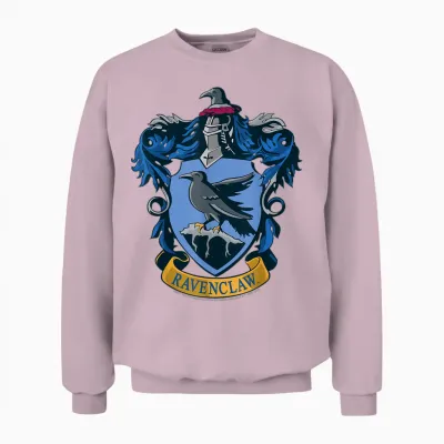 Harry Potter Ravenclaw Hogwarts House Nouveau Crest Unisex Sweatshirt - Light Pink