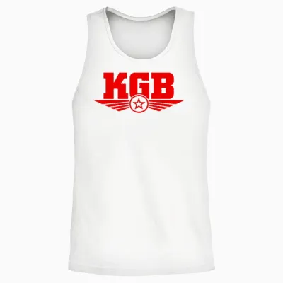 Soviet Union Kgb Agent Committee for State Security Cccp T-Shirt, Black Unisex Tank Top - White