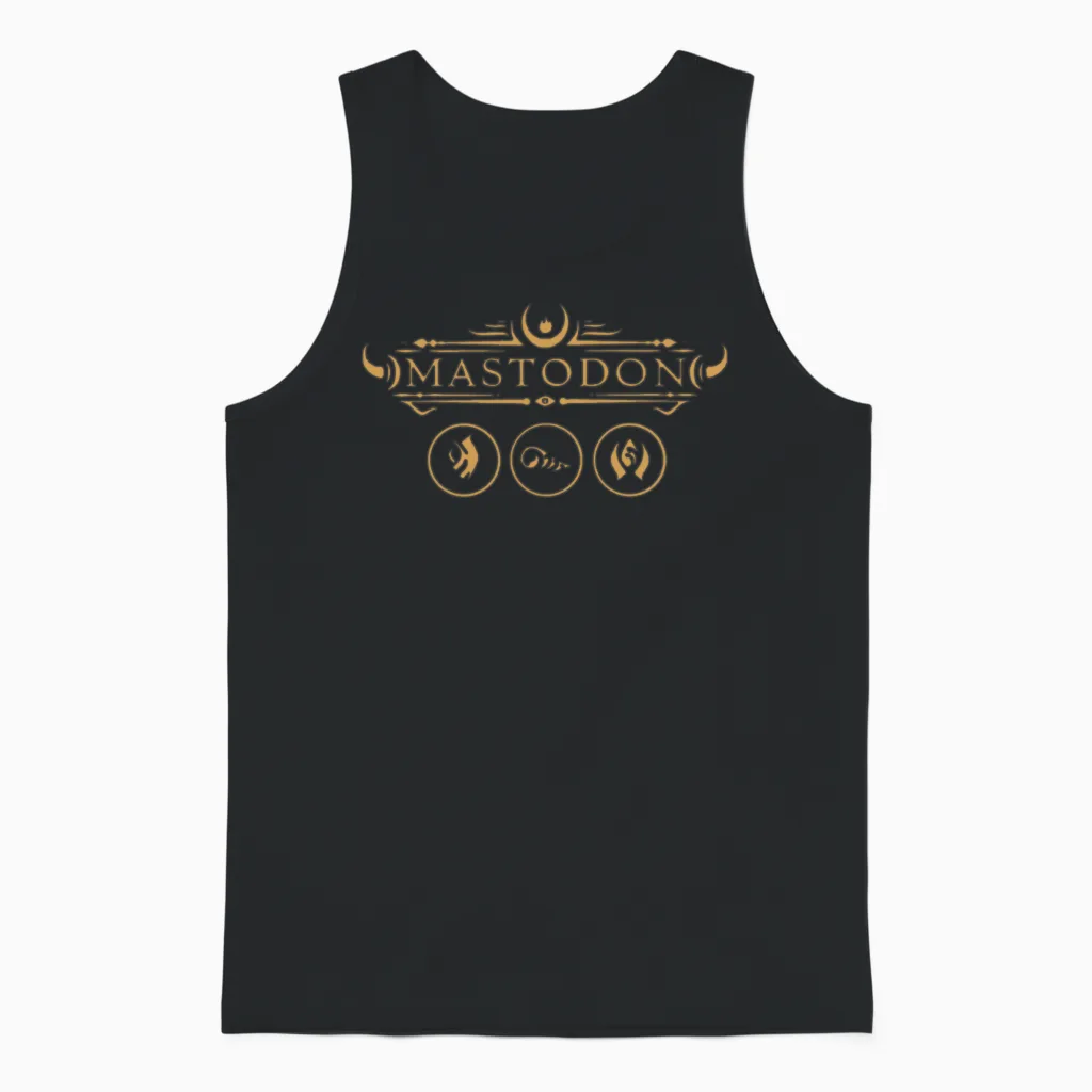 Myluxshirt Mastodon Merch Symbols Unisex Tank Top in Black