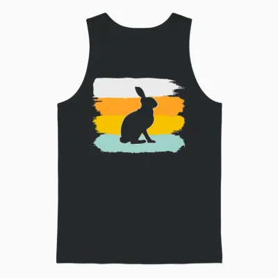 Rabbit Retro Unisex Tank Top - Black