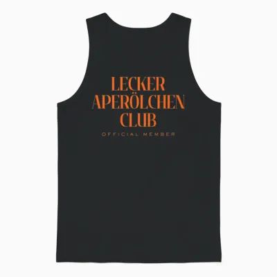 Lecker-Aperölchen-Club | Official Member Spritz Backprint Unisex Tank Top - Black