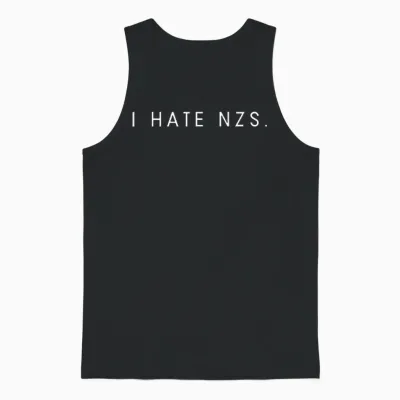 I Hate Nzs - Minimalistischer Lustiger Hater Spruch Unisex Tank Top - Black