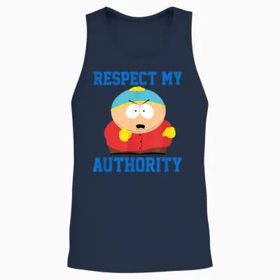 South Park Respect My Authority Eric Unisex Tank Top - Navy