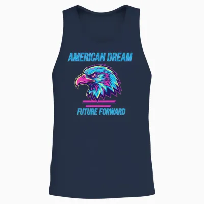 Neon Eagle American Dream Unisex Tank Top - Navy