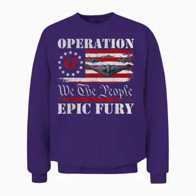 Operation Epic Fury Unisex Sweatshirt - Purple