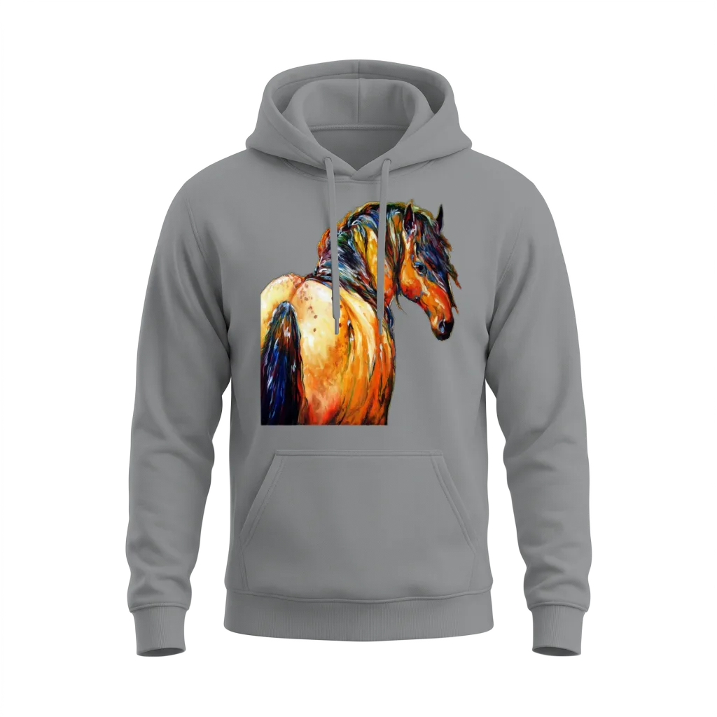 Cool Horse Vintage Lovers Unisex Hoodie - Sport Grey