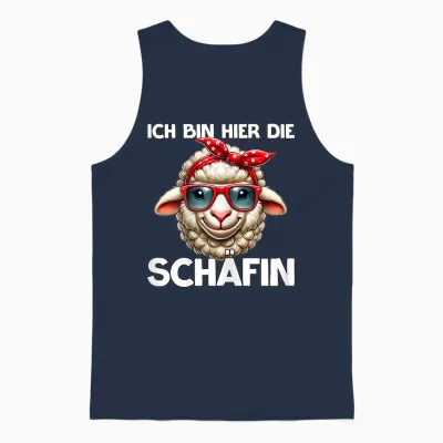 Ich Bin Hier, Die Schäffin, Abteilungsleiterin, Geschenk Unisex Tank Top - Navy