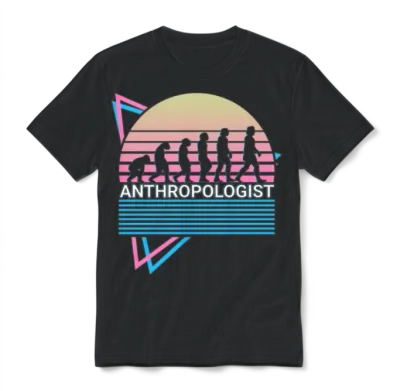 Anthropologist Anthropology Retro Unisex T-Shirt - Black