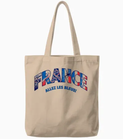 France Go Les Bleus Supporter Jersey 2026 Tote Bags - Natural
