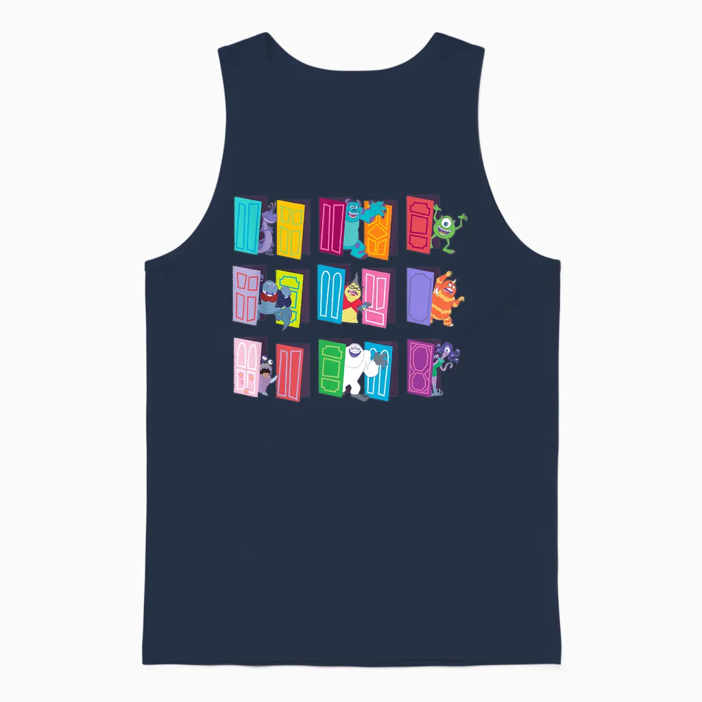 Disney and Pixar’s Monsters, Inc. Doors Unisex Tank Top in Navy