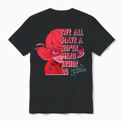 Miraculous We All Have a Superhero Inside Us Unisex T-Shirt - Black