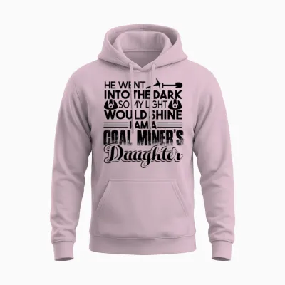 Coal Miner Unisex Hoodie - Light Pink