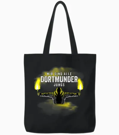 Dortmunder Jungs - Fussball - Dortmund - Pyro - Bengalo Tote Bags - Black