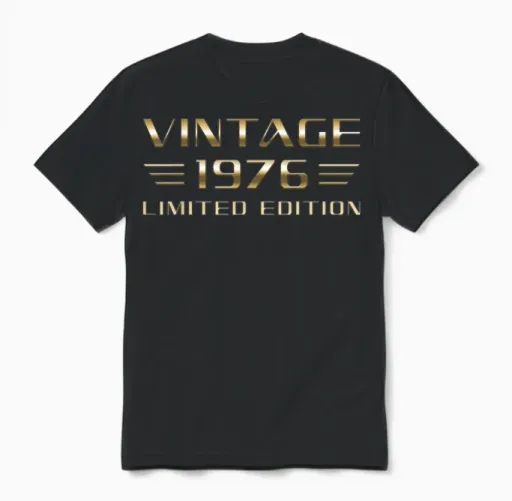 Vintage 1976 Limited Edition Oldtimer 50. Geburtstag Unisex T-Shirt in Black