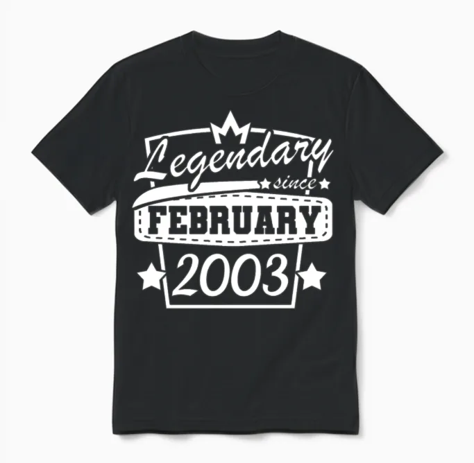 February 2003 Retro Unisex T-Shirt in Black