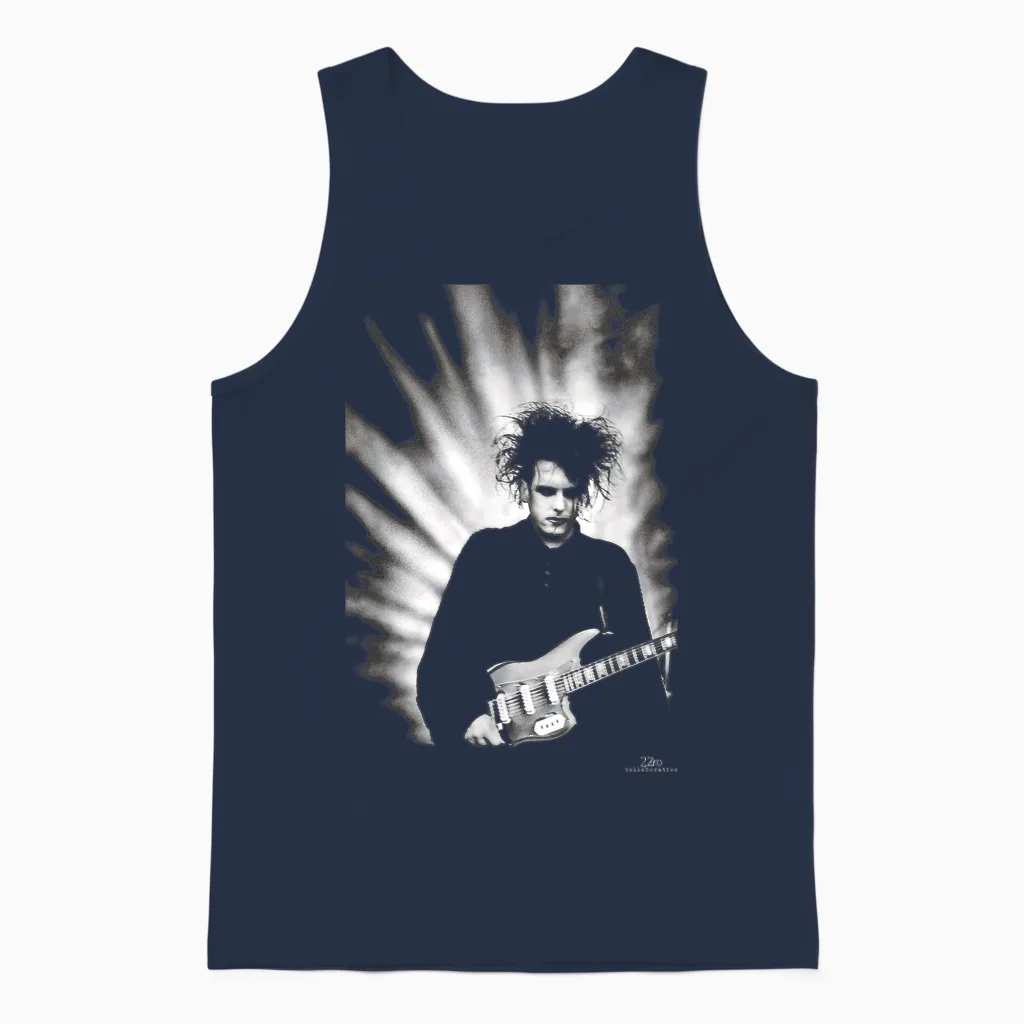 Robert Smith the Cure Prayer Tour Von Phil Nicholls Unisex Tank Top in Navy