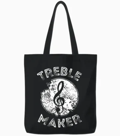 Funny Musician Tote Bags - Black