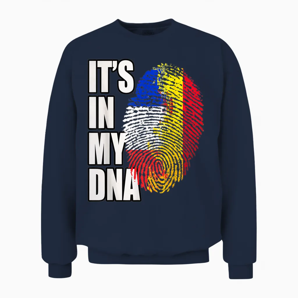 Flag of Spain and France Unisex Sweatshirt in Navy
