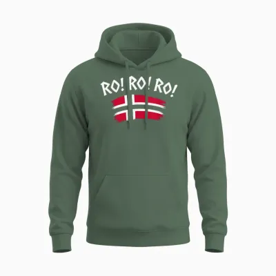 Norway Row, Norge Ro Shirt. Norwegian Flag Men, Women & Unisex Hoodie - Military Green