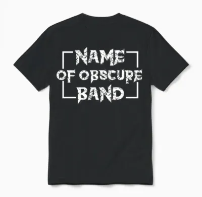 Name of Obscure Band Unisex T-Shirt - Black
