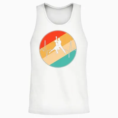 Dance Retro Heartbeat Unisex Tank Top - White