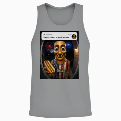 Tung Tung Tung Sahur Fourth of July Brianrot Unisex Tank Top - Sport Grey
