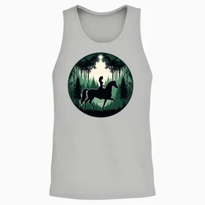 Arabian Horse Woman Unisex Tank Top - Ash