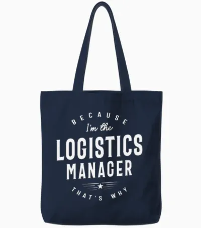 Funny Job Occupation Logistics Manager Tote Bags - Navy