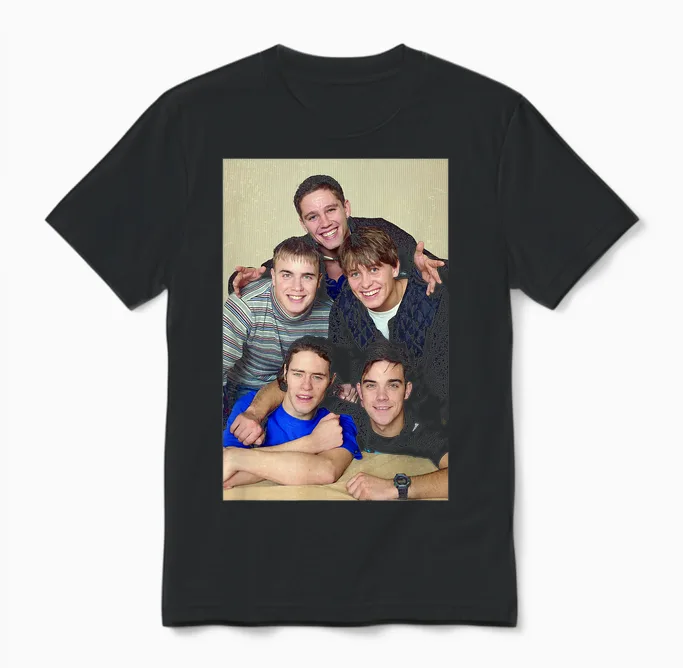Take That Boy Band Gruppenfoto 1993 Unisex T-Shirt in Black