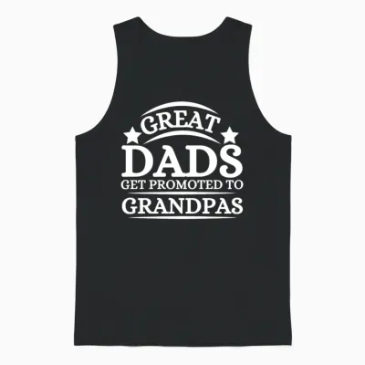 Great Dads Get Promoted to Grandpas Unisex Tank Top - Black