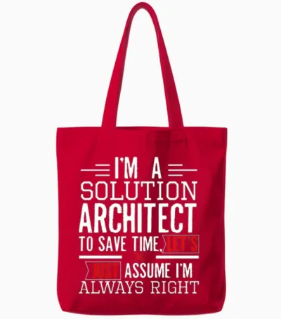 Life of an Architect I'm a Solution Architect Tote Bags - Red