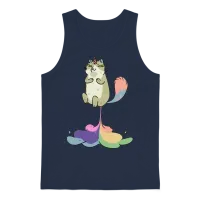 Funny Unicorn Cat — Lovers Unisex Tank Top - Navy – 1