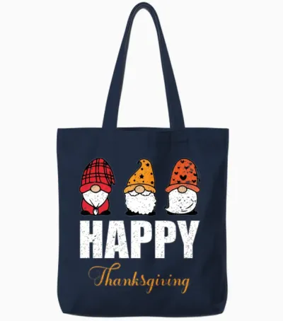 Funny Happy Thanksgiving Shirts Funny Thanksgiving Tote Bags - Navy