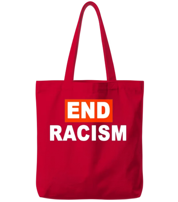 Nfl End Racism Tote Bags - Red